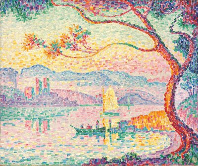 アンティーブ港、1917年 作： Paul Signac