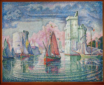 ラ・ロシェル港（キャンバスに絵画） 作： Paul Signac