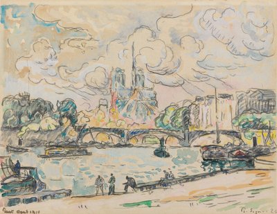 ケ・イ・オーステルリッツ、1910 作： Paul Signac