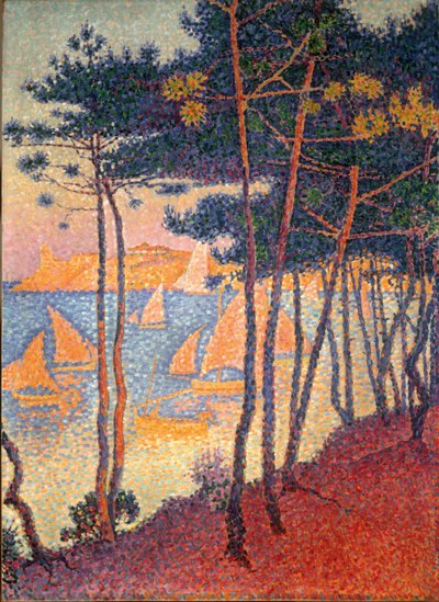 帆と松 作： Paul Signac