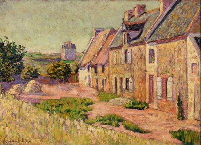 サンブリアック、フエ市の中庭、1885 作： Paul Signac