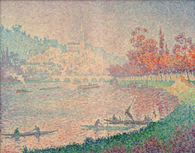 Saint-Cloud（Saint-Cloudのセーヌ川） 作： Paul Signac