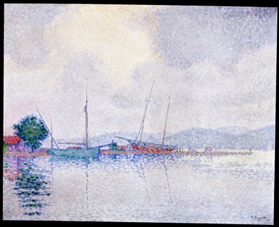 嵐の後のサントロペ、1895 作： Paul Signac