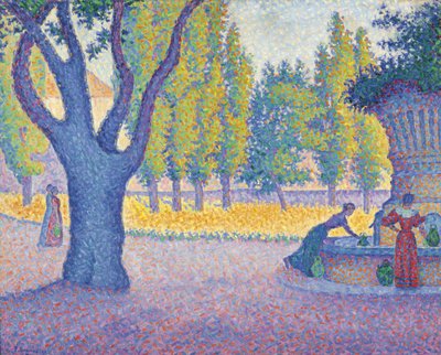 サントロペ、リスの噴水、1895 年。 作： Paul Signac