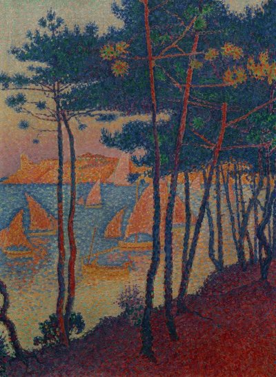 帆と松の木 作： Paul Signac
