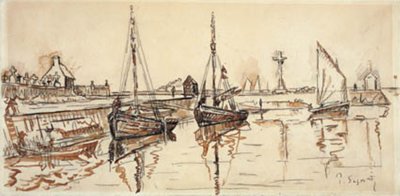バルフルール港の帆船 作： Paul Signac