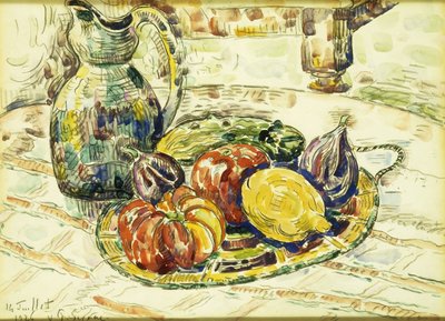 果物のある静物。果物のある静物、1926 作： Paul Signac