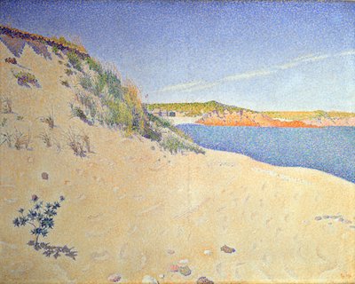 サンブリアックのビーチ。 Op。 212砂浜、1890年。 作： Paul Signac