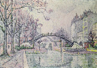 サンマルタン運河、1933 作： Paul Signac