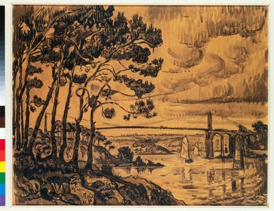 レザードリュー橋、1922 作： Paul Signac
