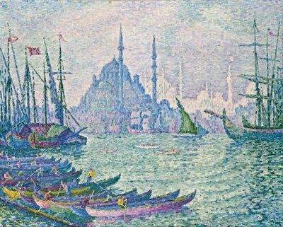 ゴールデンホーンのミナレット。ラコーンドール、レミナレ、1907 作： Paul Signac