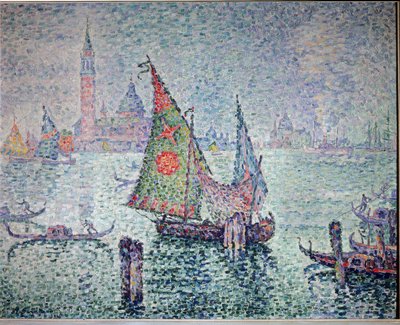 緑のヴェール、ヴェネツィア - 1904年。油彩・キャンバス 作： Paul Signac