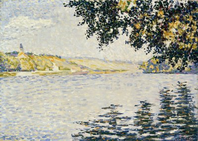 Herblayでのセーヌ川の眺め 作： Paul Signac