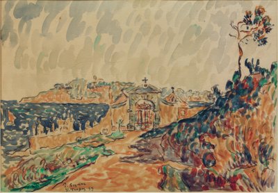 サントロペ湾の眺め 作： Paul Signac