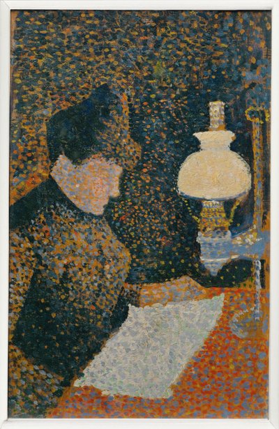 ランプの下の女 作： Paul Signac