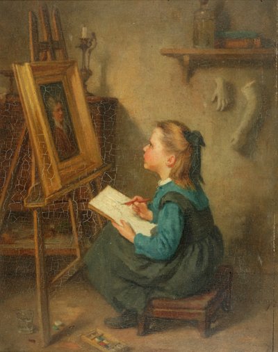 若い芸術家（油彩・キャンバス） 作： Paul Soyer