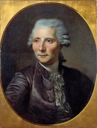 男性の肖像（以前はピエール・オーギュスタン・カロン・ド・ボーマルシェ（1732 - 1799）とされていた。ポール・コンスタント・ソワイエ（1823-1903）による絵画（ジャン・バティスト・グルーズの絵画から）、油彩・キャンバス 作： Paul Soyer