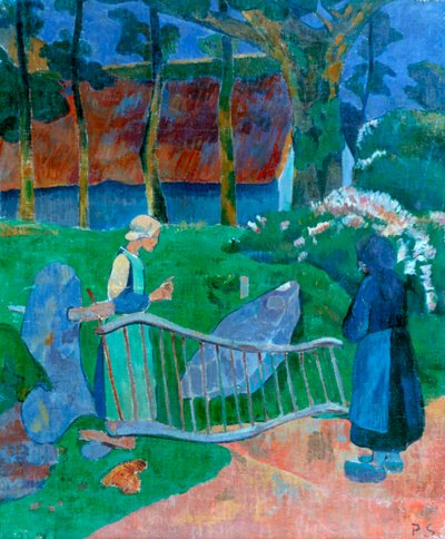 花の咲く門、1889年。 作： Paul Sérusier