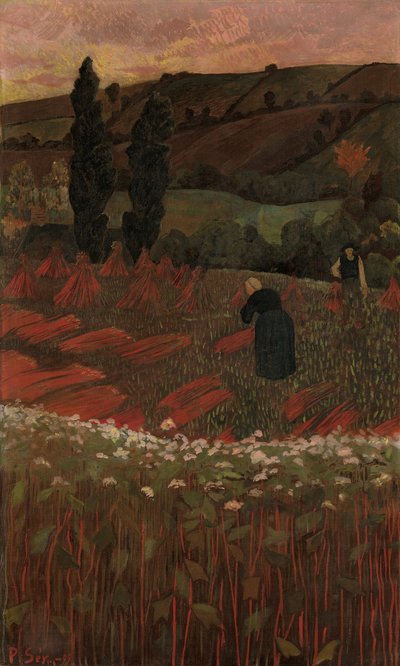 そばの収穫、1899 年。 作： Paul Sérusier