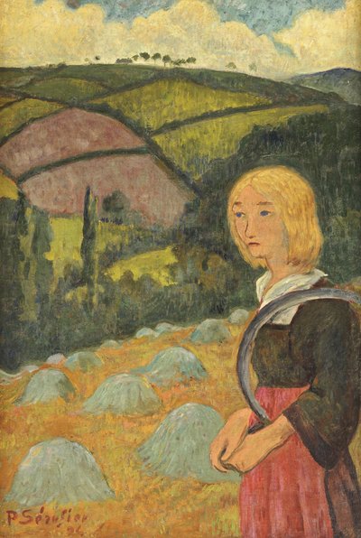 若いブルトンの少女と干し草の山、1924年 作： Paul Sérusier