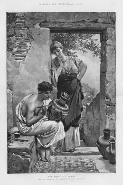 アートは心をつかむ、ロイヤル・アカデミーでの絵画制作 作： Friedrich Paul Thumann