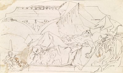 休息するアレキサンダー大王 作： Paul Troger