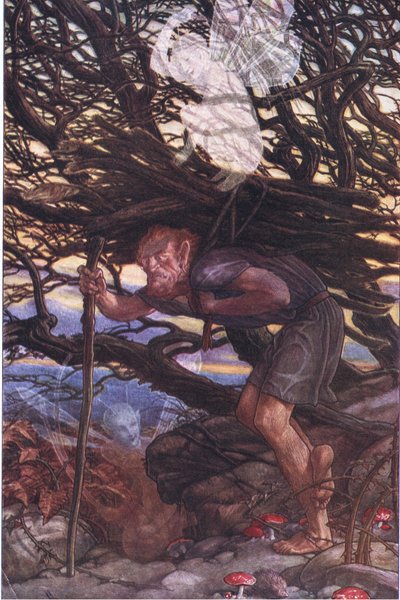 それでも私は呪いをかけなければならない、The Tempest、1908年からのイラスト 作： Paul Vincent Woodroffe