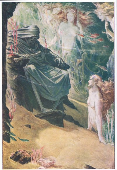 父親の5人の嘘を完全に理解する：彼の骨はサンゴで作られている、The Tempest、1908のイラスト 作： Paul Vincent Woodroffe