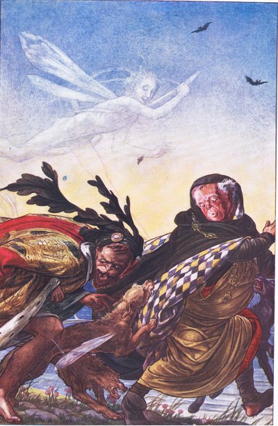 怒り！怒り！そこに、暴君、そこにハーク！ Hark！、The Tempest、1908のイラスト 作： Paul Vincent Woodroffe
