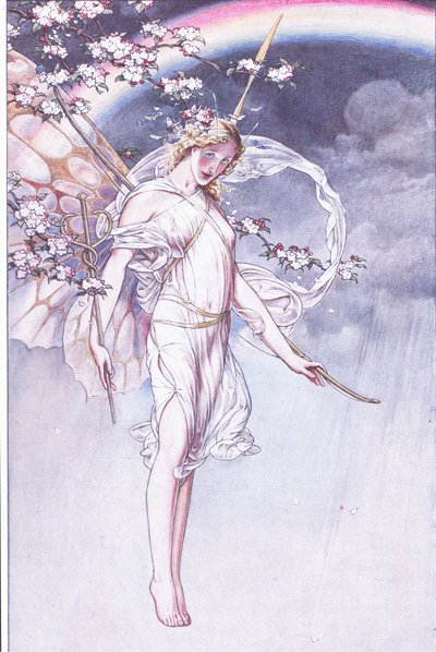 その水っぽいアーチと混乱している私と空の女王は、これらを残します、The Tempest、1908年からのイラスト 作： Paul Vincent Woodroffe
