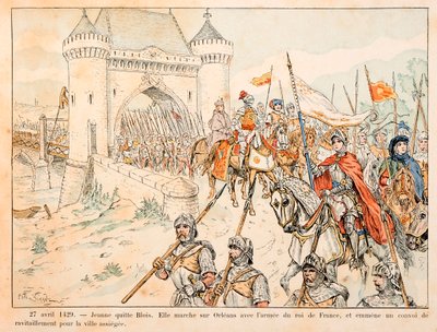セオドア・カフ著、ポール・デ・セマン（1855-1915）絵の『ジャンヌ・ダルク』からの引用。4月27日 作： Paul de Semant