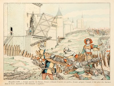 セオドア・カフ著、ポール・デ・セマン（1855-1915）絵の『ジャンヌ・ダルク』からの引用。7月10日 作： Paul de Semant