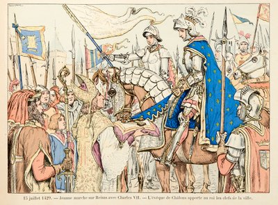 セオドア・カフ著、ポール・デ・セマン（1855-1915）絵による「ジョーン・オブ・アーク」からの抜粋。7月15日 作： Paul de Semant