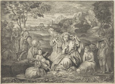 い草かごの中のモーセ キャサリンの神秘的な結婚 作： Paul van Somer (II)