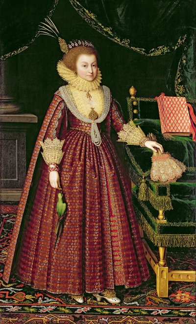 女性の肖像、おそらくエリザベス、ケリー伯爵夫人、c.1619-20（キャンバスに油彩） 作： Paul van Somer