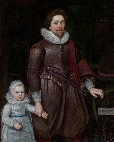 キャベンディッシュ卿、後の第 2 代デヴォンシャー伯爵 (1591 年 - 1628 年) とその息子、ウィリアム 作： Paul van Somer