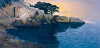 ドゥブロヴニク沖の海岸 作： Paul von Spaun