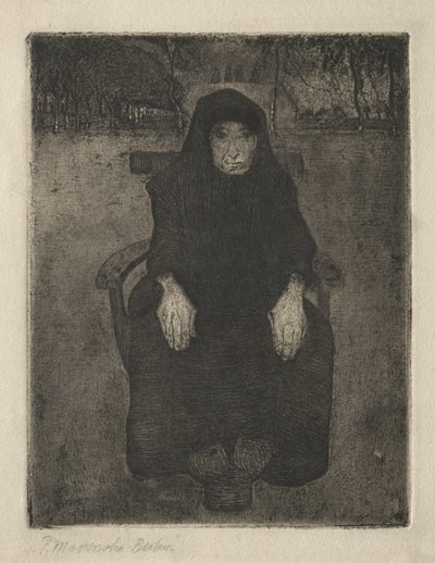 座っている老婆 作： Paula Modersohn-Becker