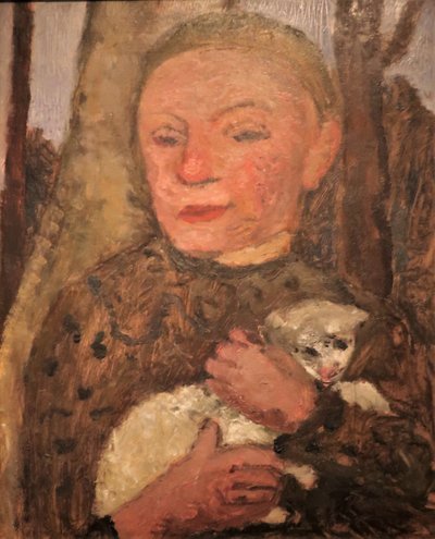 1904 モーダーゾーン＝ベッカー 子羊を連れた少女 作： Paula Modersohn-Becker