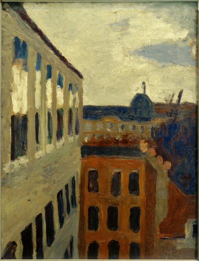 パリのアーティストのスタジオウィンドウからの眺め 作： Paula Modersohn Becker