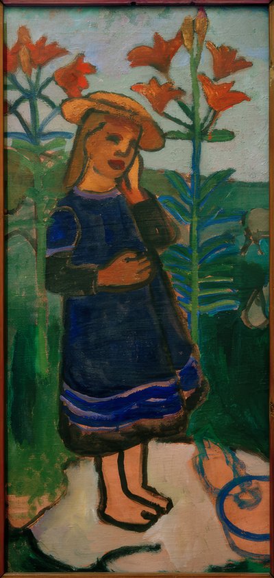 火のユリの間のエルスベス 作： Paula Modersohn Becker