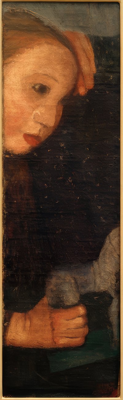 木製の馬を持つ少女 作： Paula Modersohn Becker