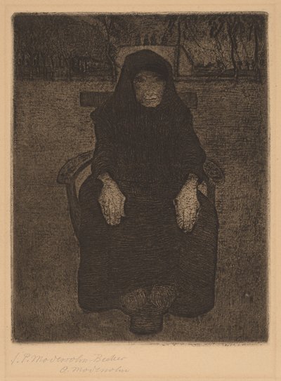 座っている老婆 作： Paula Modersohn Becker
