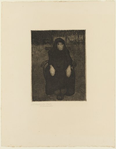 座っている老婆 作： Paula Modersohn Becker