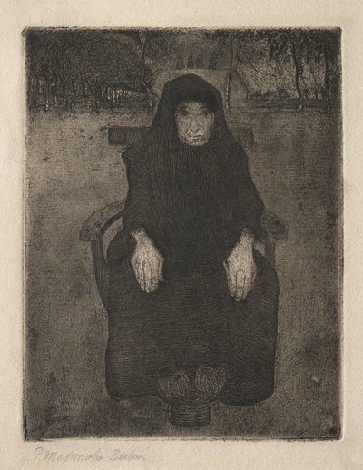 座っている老婆 作： Paula Modersohn Becker
