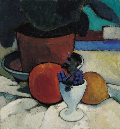 植物と卵のカップのある静物c。 1905年。 作： Paula Modersohn Becker