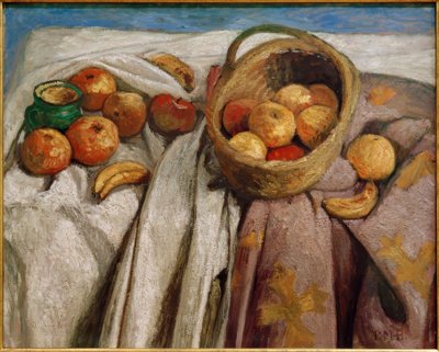 リンゴとバナナのある静物 作： Paula Modersohn Becker