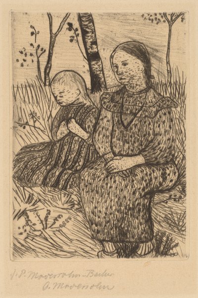 二人の農民の少女 作： Paula Modersohn Becker