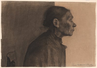 横顔の女性、右を向いている 作： Paula Modersohn Becker