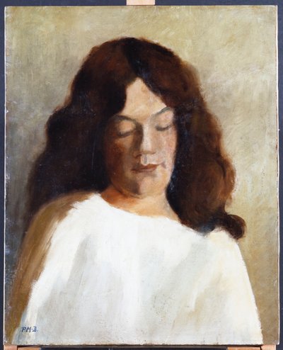 髪を下にした若い女性、1897年頃 作： Paula Modersohn Becker